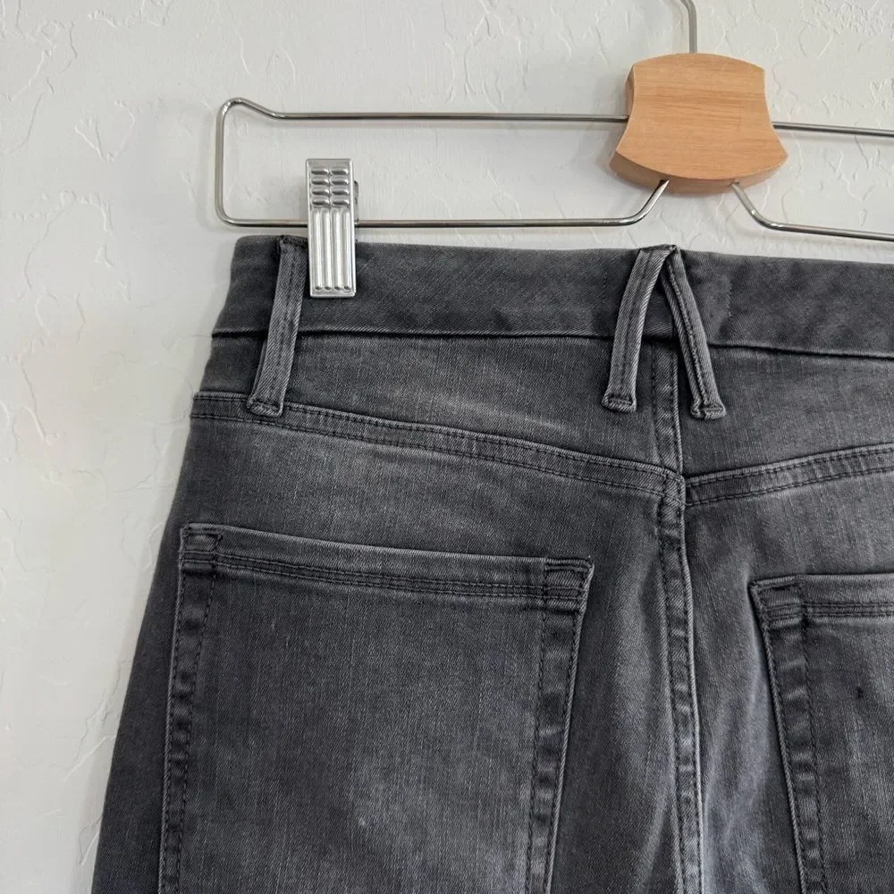 GOOD AMERICAN Good Legs Raw Hem Crop GLCFH961T Charcoal Wash Women's Size 4/27